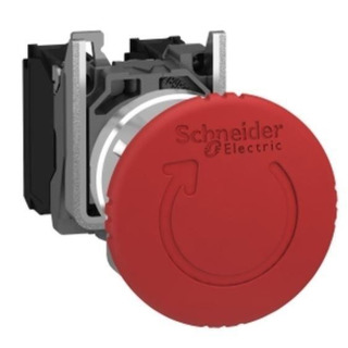 Botão de Emergência Metálico 2NC com Base Metálica 22mm com Encravamento XB4BS8444 #