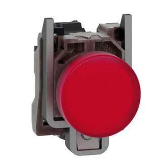 Sinalizador LED Vermelho 22mm 110-120Vac c/ Aro Fixo Metálico XB4BVG4 #