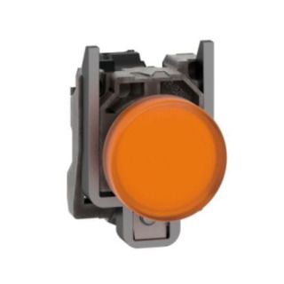 Sinalizador LED Laranja 22mm 110-120Vac c/ Aro Fixo Metálico XB4BVG5 #