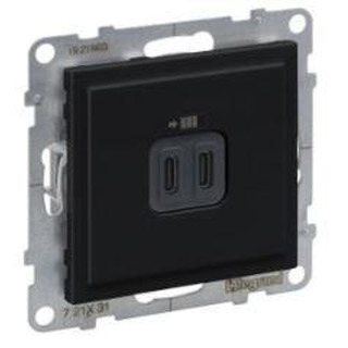 New Suno 2 x USB Tipo C C Preto
