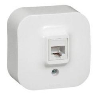 Tomada RJ45 Cat.5E UTP Saliente IP21 Forix Branco