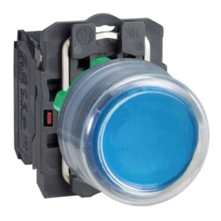 Botão de Pressão Azul 22mm com Proteção 1NA XB5AP61C0 #