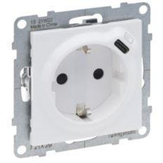 New Suno Tomada 2P T com USB Tipo C Branco 721129