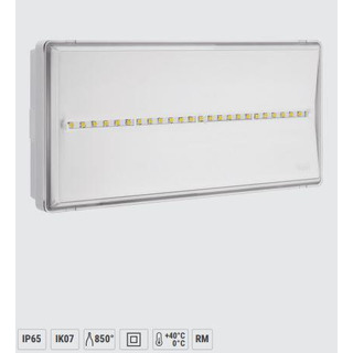 Armadura de Emergência Pratica Modula Easy EU 200 LED 11W 1/ 3h IP42 TRSA 18510#