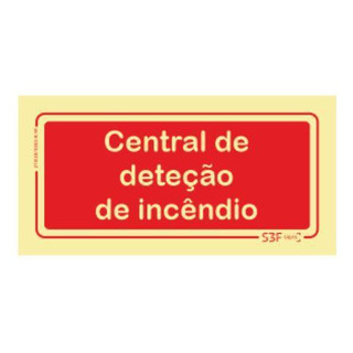 Placa Fotoluminescente Central de Detenção de Incendio S10532A200100#